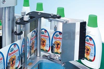 6個貼標頭的落地式貼標機應用